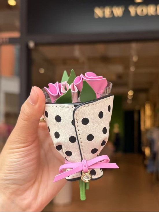 kate spade Accessories - KATE SPADE Novelty 3D FLORA FLOWER BOUQUET KEYCHAIN BAG CHARM